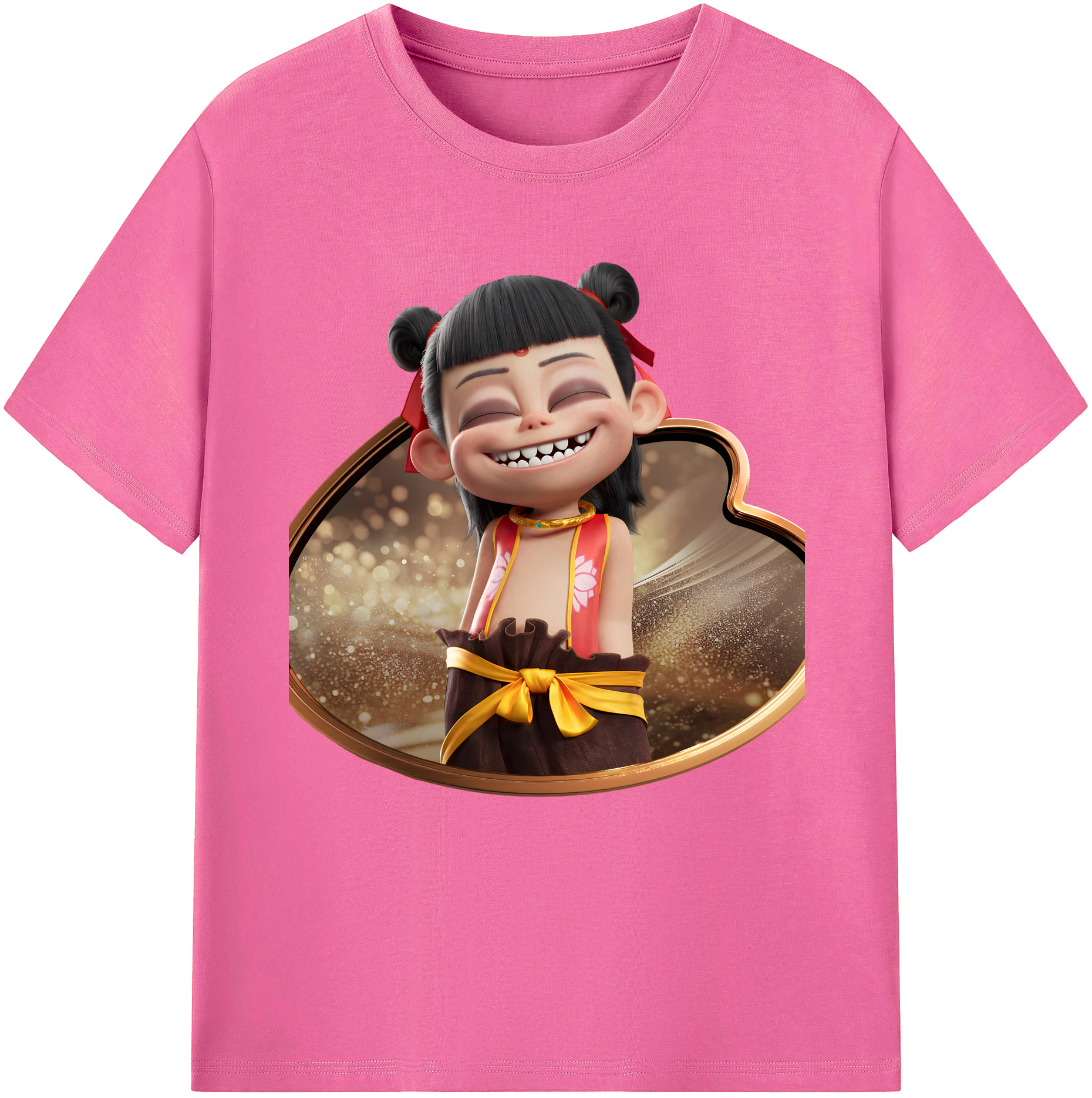 （画像用） Ne Zha 2 ナタ 魔童の大暴れ レディースカジュアルプリントTシャツ（綿100％）